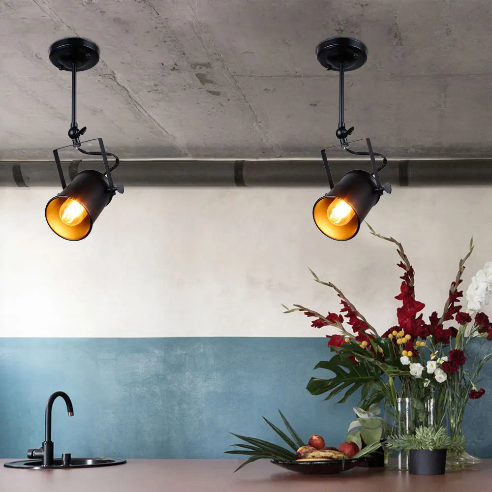 Black Retro Ceiling Lamp