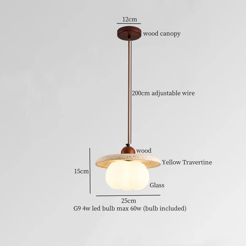 Travertine Vintage Pendant Light
