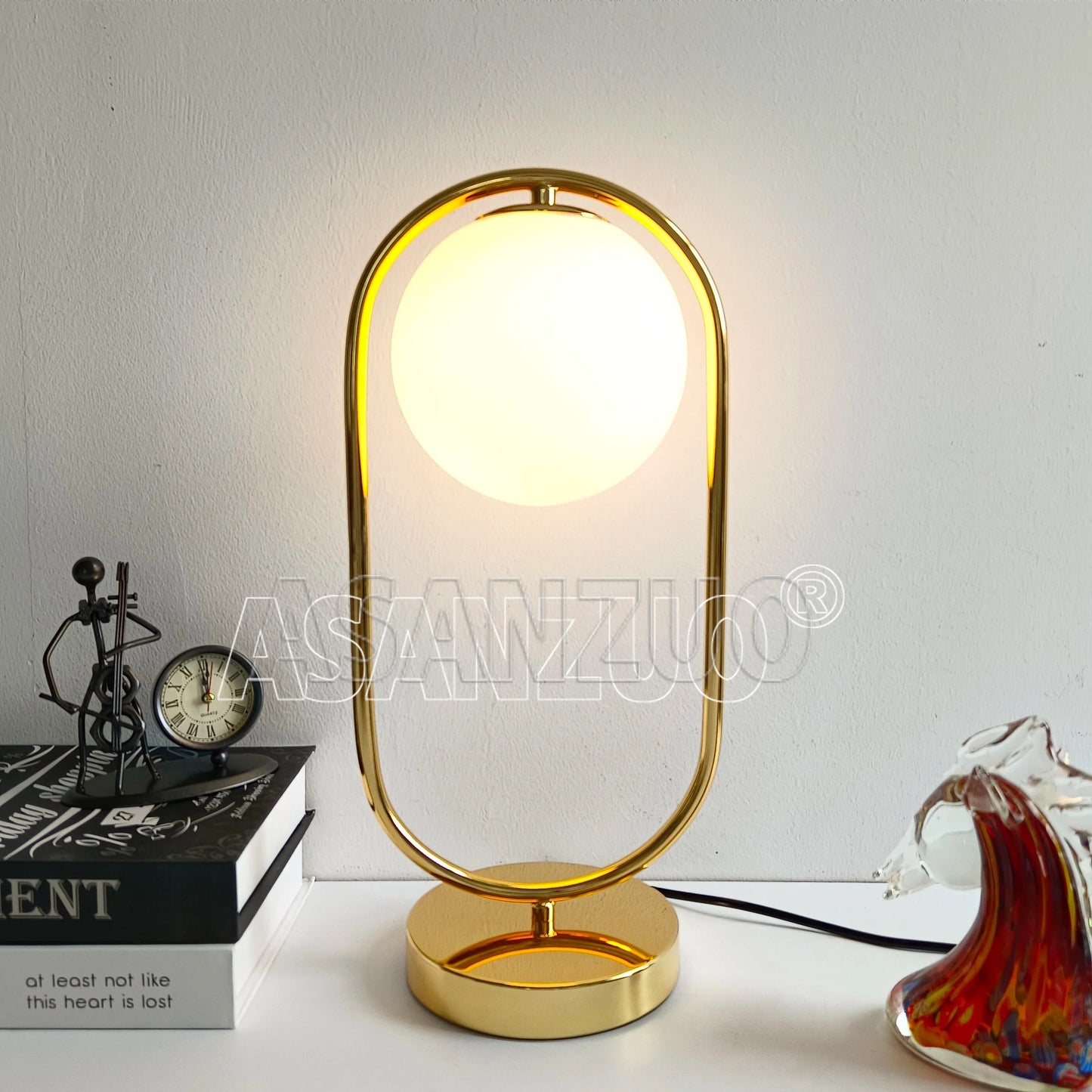 DecorBites™ Glass Ball LED Desk Lamp Nordic Design for Bedroom Living Room Reading