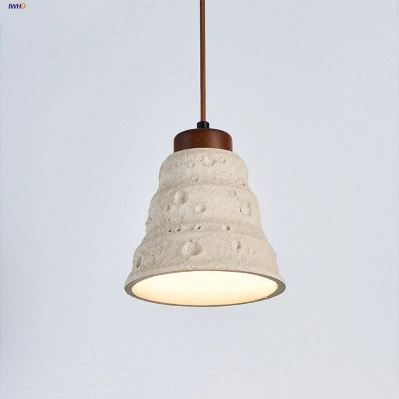 Wood Cement Pendant Light