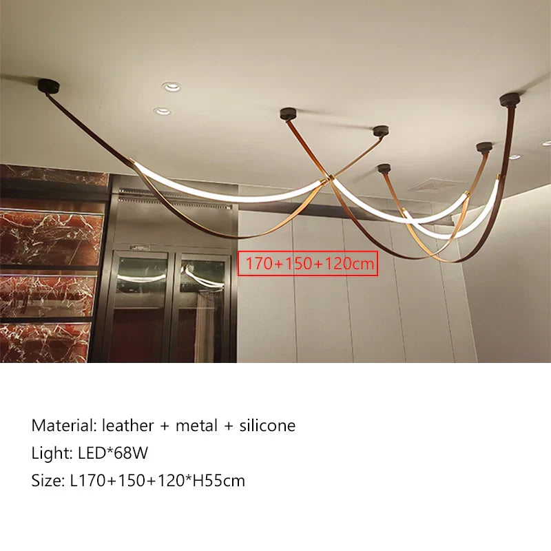 Leather Nordic LED Pendant