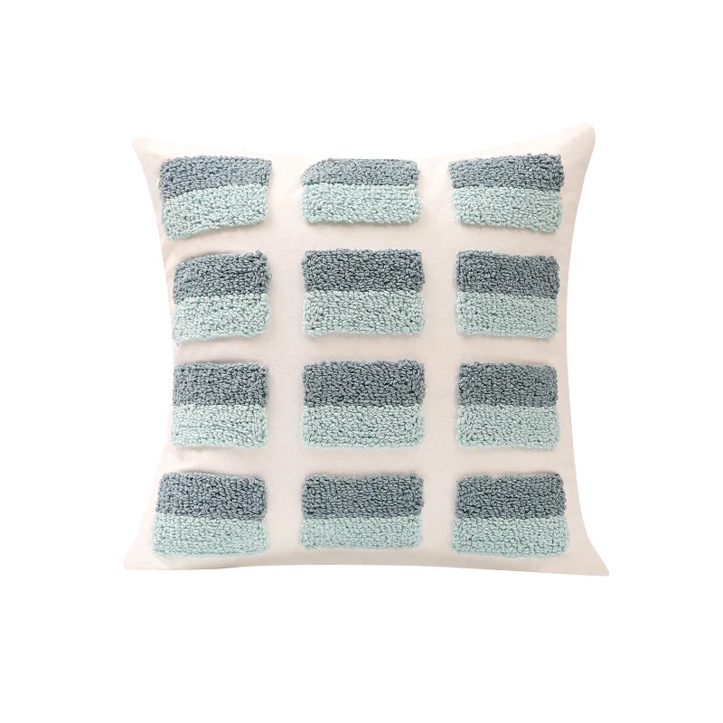 DecorBites™ Geometric Tufted Diamond Pillow Cover 45x45cm/30x50cm Square for Living Room