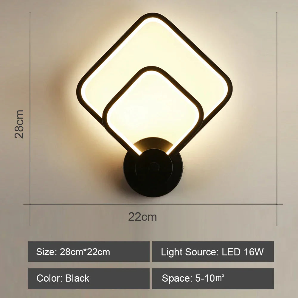 DecorBites™ LED Acrylic Wall Light Shade for Bedroom Living Room Home décor