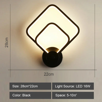 DecorBites™ LED Acrylic Wall Light Shade for Bedroom Living Room Home décor