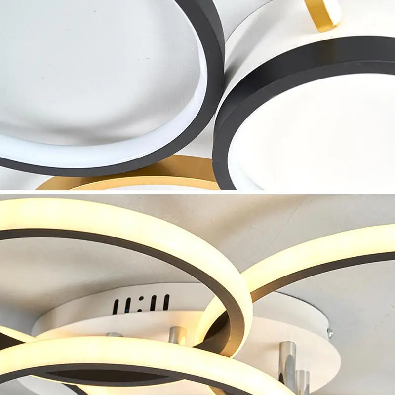 White LED Remote Chandelier