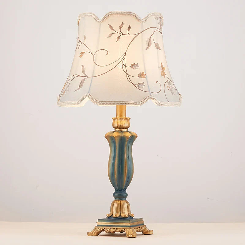 DecorBites™ Country Pastoral Desk Lamp Retro Style for Bedroom and Living Room Decor.