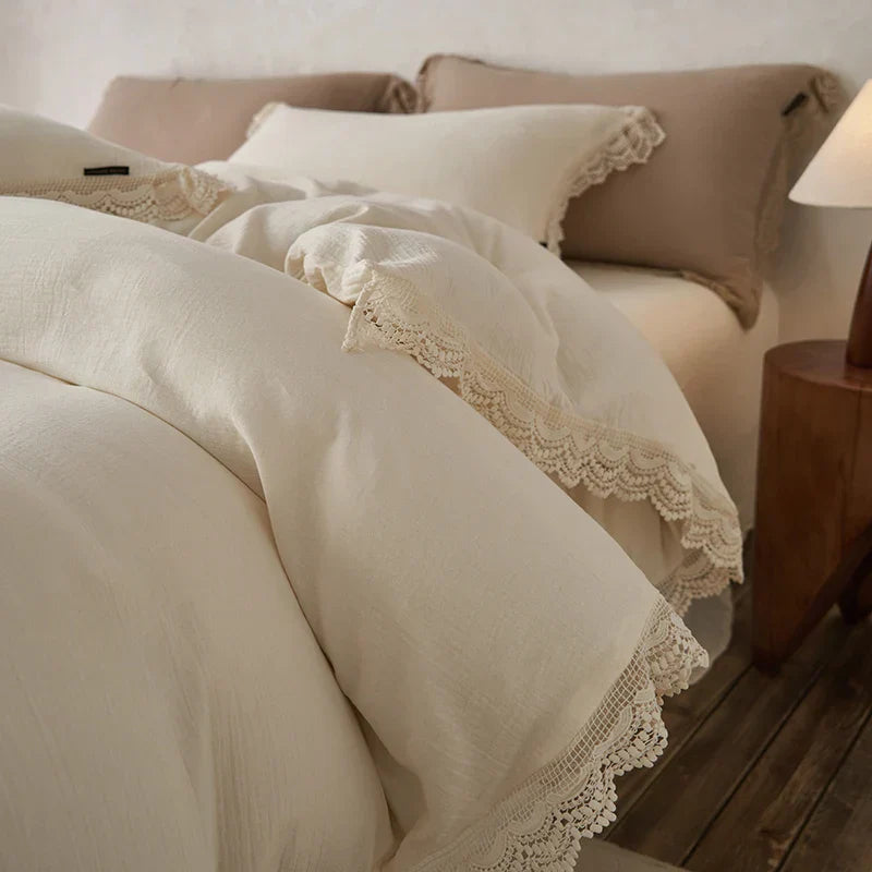 Cotton Lace Bedding Set