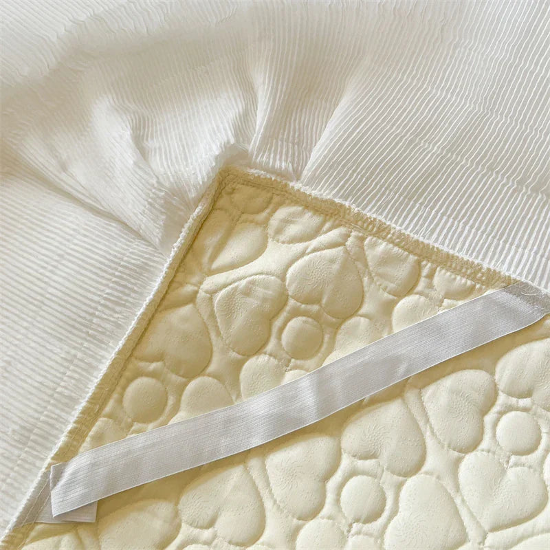 Ice Silk Quilted Bed Skirt