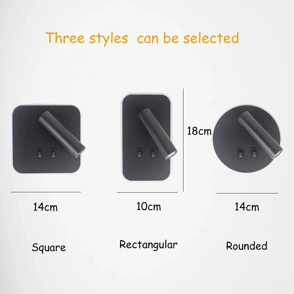 DecorBites™ Adjustable Wall Lamp for Bedroom, Study, or Reading - 350° Rotation, Switch Included