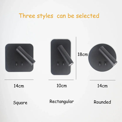 DecorBites™ Adjustable Wall Lamp for Bedroom, Study, or Reading - 350° Rotation, Switch Included