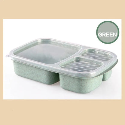 DecorBites™ Kids' Wheat Straw Bento Box Set with Lunch Bag