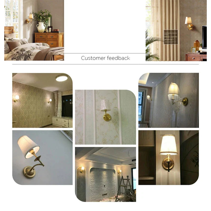 DecorBites™ Copper Wall Lamp: Modern, Elegant Lighting for Home, Hotel, or Office
