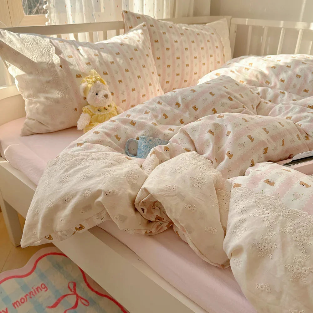 French Cotton Lace Bedding