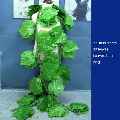 DecorBites™ Ivy Green Fake Leaves Garland Vine Wall Decoration Artificial Plants