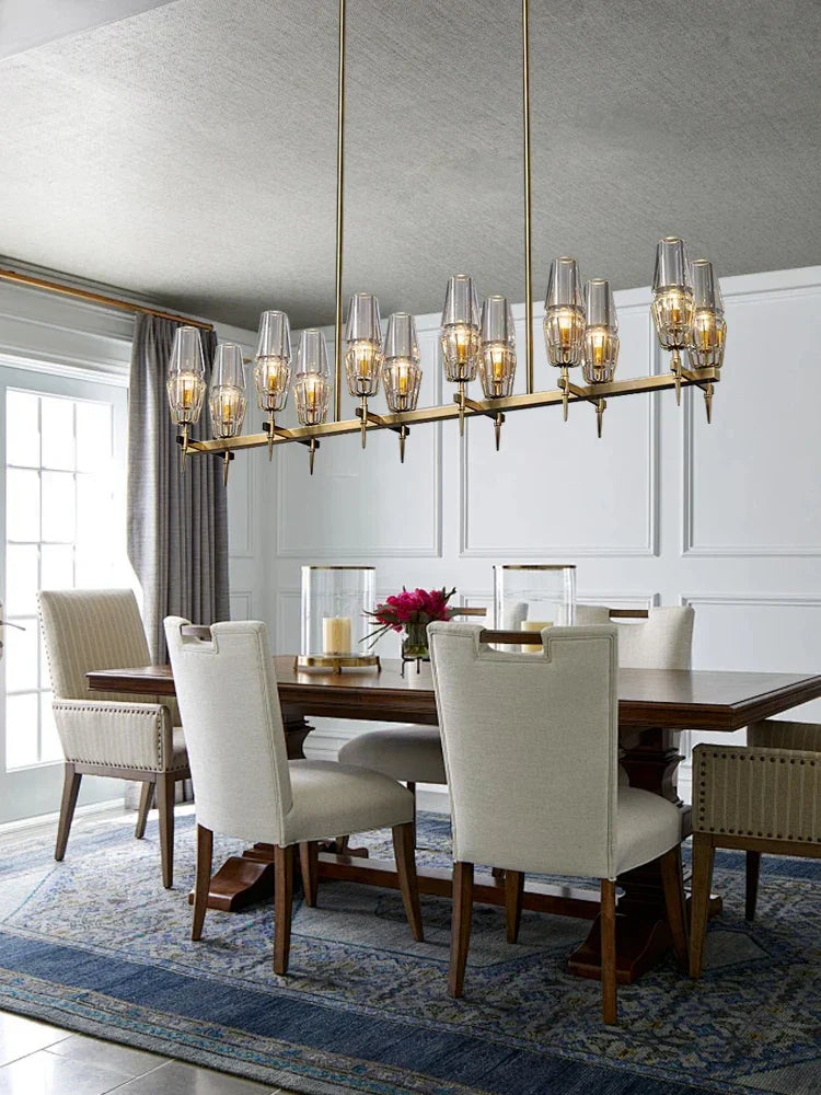 DecorBites™ Crystal Bronze Pendant Lamp for Dining Room LED Dimmable Lighting