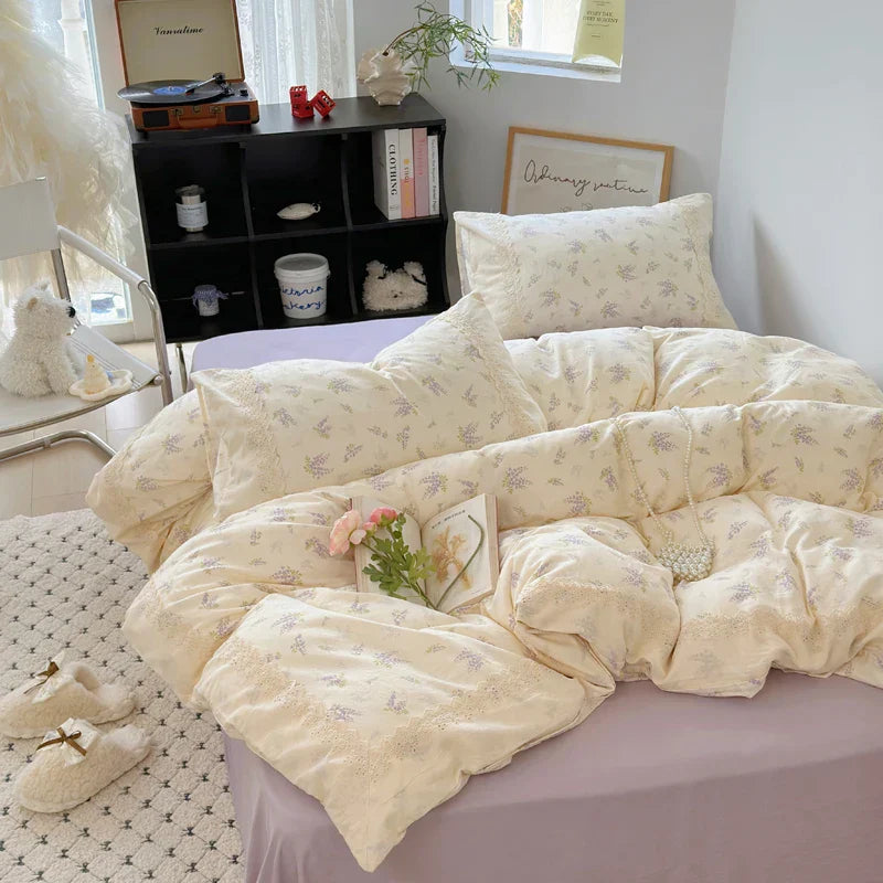 Lavender Lace Bedding Set
