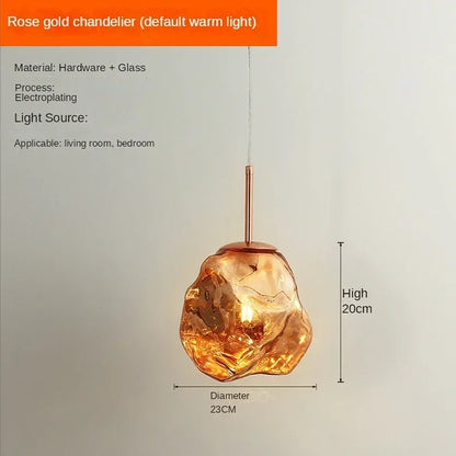 DecorBites™ Ice Glass Pendant Light for Hallway Dining Living Bedroom - Modern Hanging Lamp