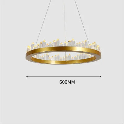 DecorBites™ Crystal LED Pendant Lights: Modern Gold Black Industrial Lamp for Stylish Illumination