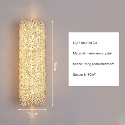 DecorBites™ Crystal Wall Lights Sconce for Bedroom Foyer Bedside Aisle.