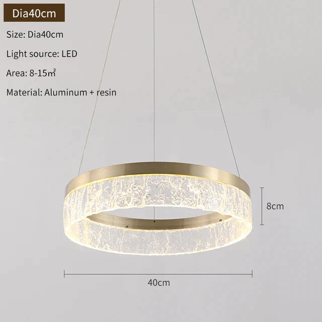Gold LED Hotel Chandelier