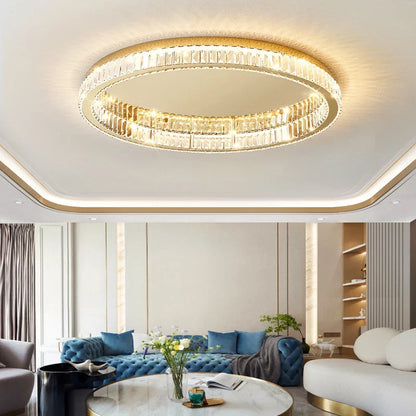 DecorBites™ Crystal LED Ceiling Chandelier for Home Living Room Lighting Decoration