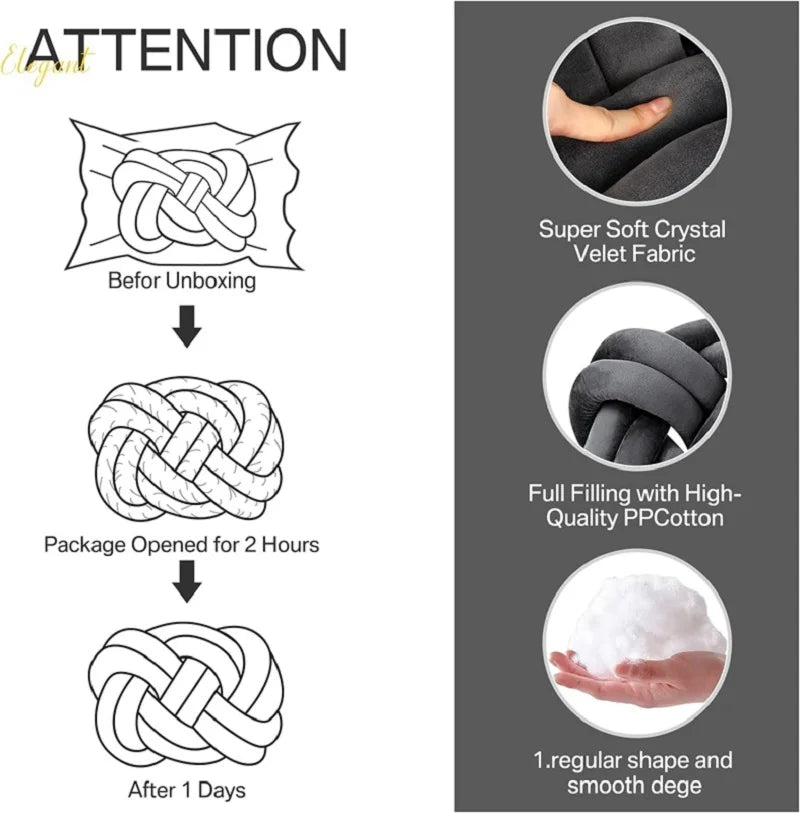 Knotted Ring Pillow Set