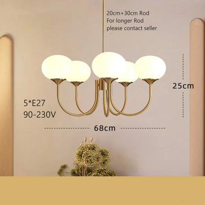 DecorBites™ Cream Pink Bedroom Pendant Light for Cozy Living Spaces