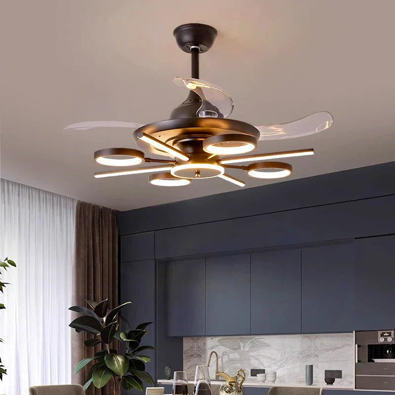 White Bladeless Ceiling Fan 12-Head Kids Room