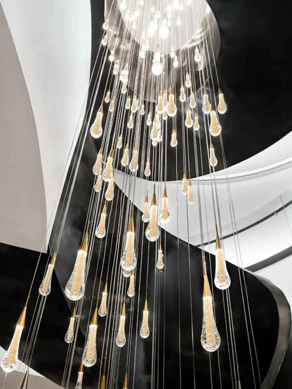 DecorBites™ Crystal LED Pendant Chandelier for Modern Luxury Living Room