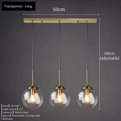 Nordic Glass Pendant Light With Polished Steel Finish