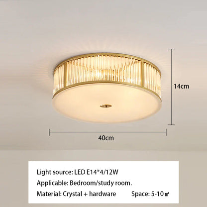 DecorBites™ Crystal LED Ceiling Lamp for Luxury Living Room and Bedroom Lighting