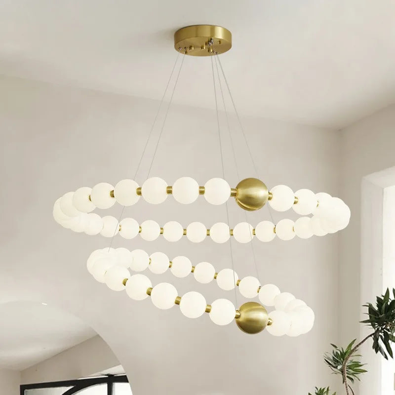 Gold Acrylic Ceiling Chandelier Dia102cm Bedroom
