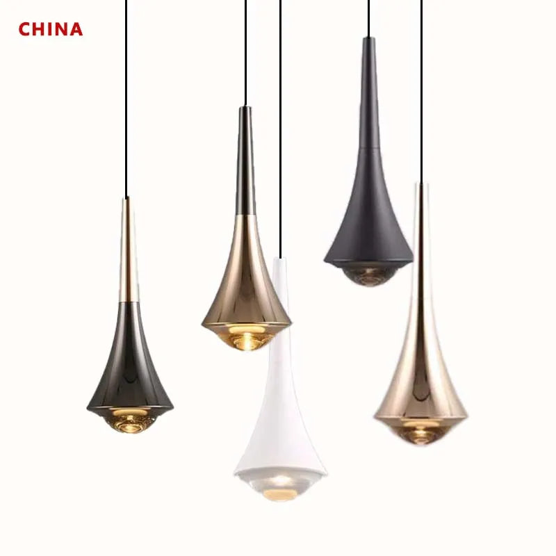 Modern Gold Adjustable Cord Pendant Light