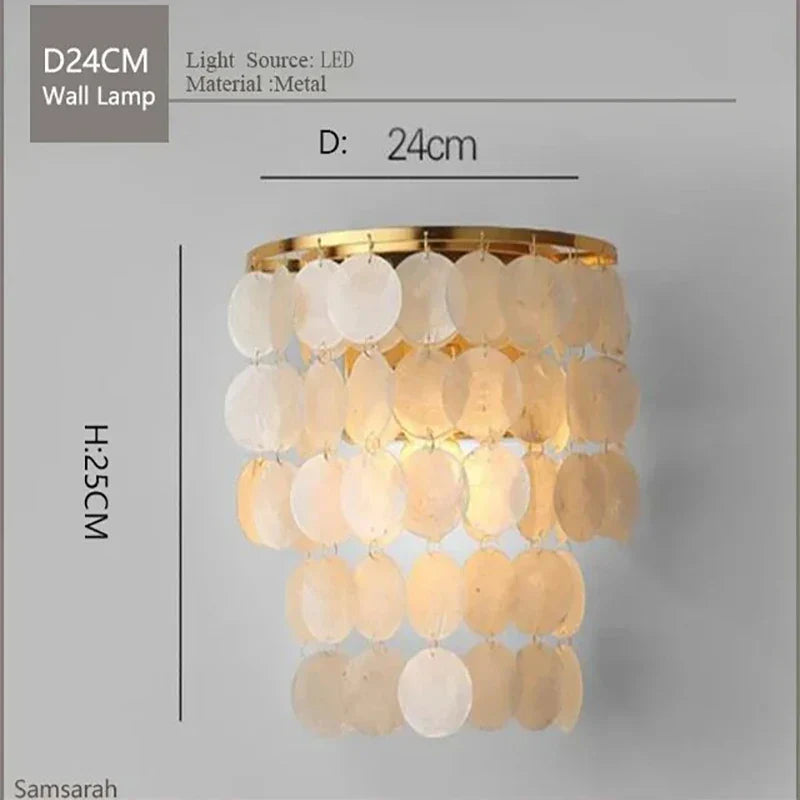 Gold Chrome Shell Chandelier