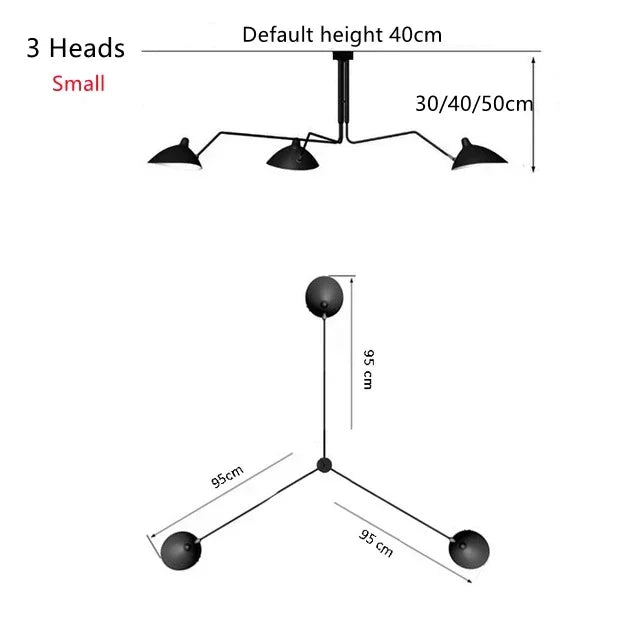 Nordic Spider Multi-Head Metal Pendant Light