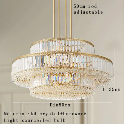 DecorBites™ Crystal Round Pendant Lights: Luxury Nordic Living Room Decoration