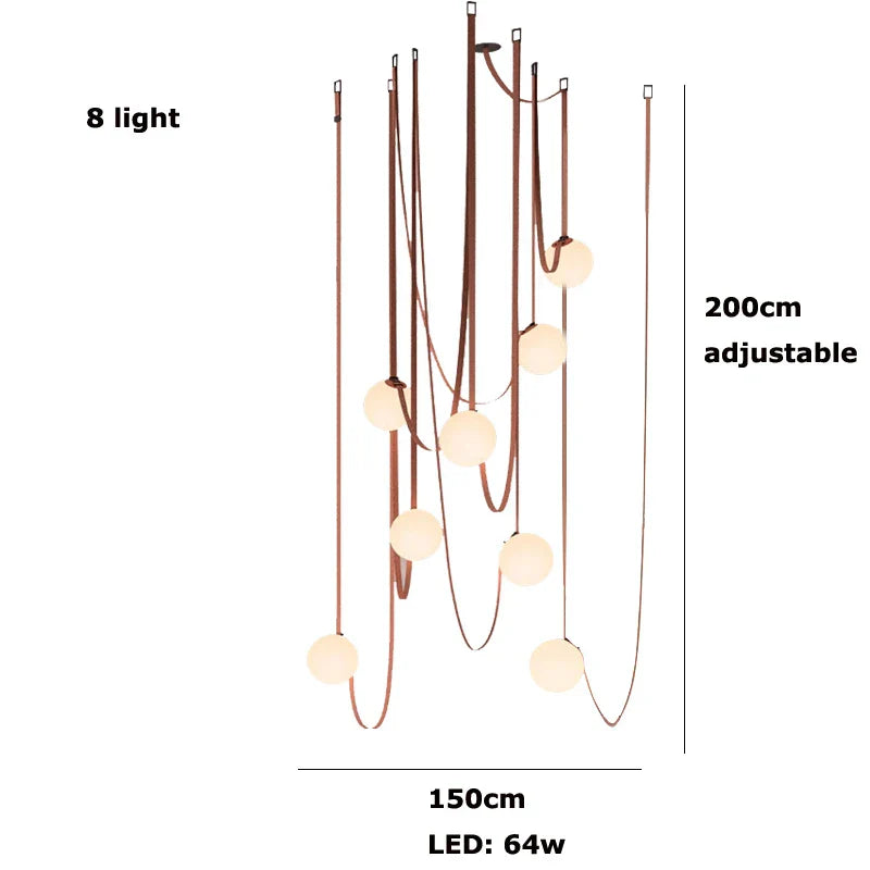 DecorBites™ Glass Ball Pendant Lamp for Loft Living Dining Room, LED Lighting