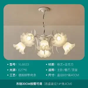 DecorBites™ LED Flower Chandelier: French Retro Style for Bedroom, Living Room, Restaurant