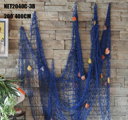 DecorBites™ Decorative Fishing Net Wall Hanging, Nautical Marine Home Decor Accessory