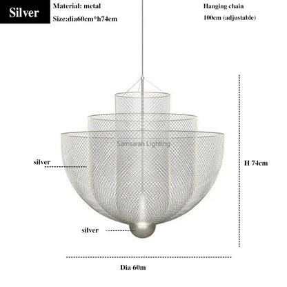 DecorBites™ Geometric Iron Chandelier | Nordic Loft Pendant Light Fixture