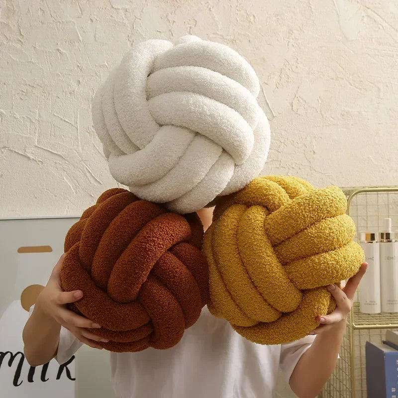 Lamb Fleece Knotted Pillow
