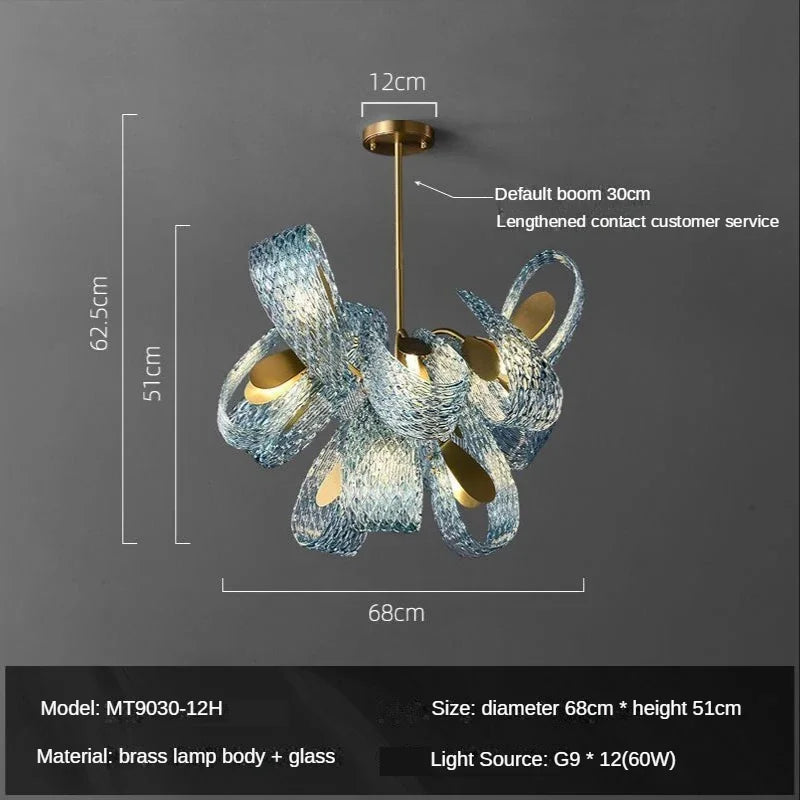 Copper Leaf LED Chandelier
