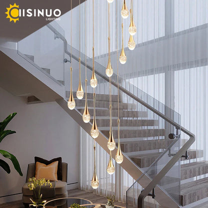 DecorBites™ Crystal Staircase Chandelier for Luxe Home Decor