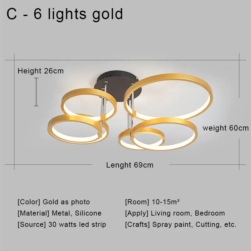 White LED Remote Chandelier