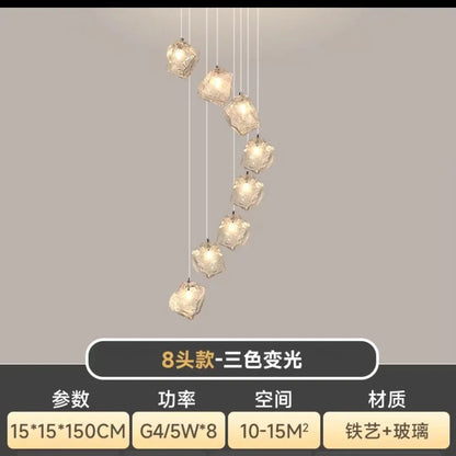 DecorBites™ Cube Chandelier Pendant Lights for Restaurant Loft Stairwell Bedroom Art Décor