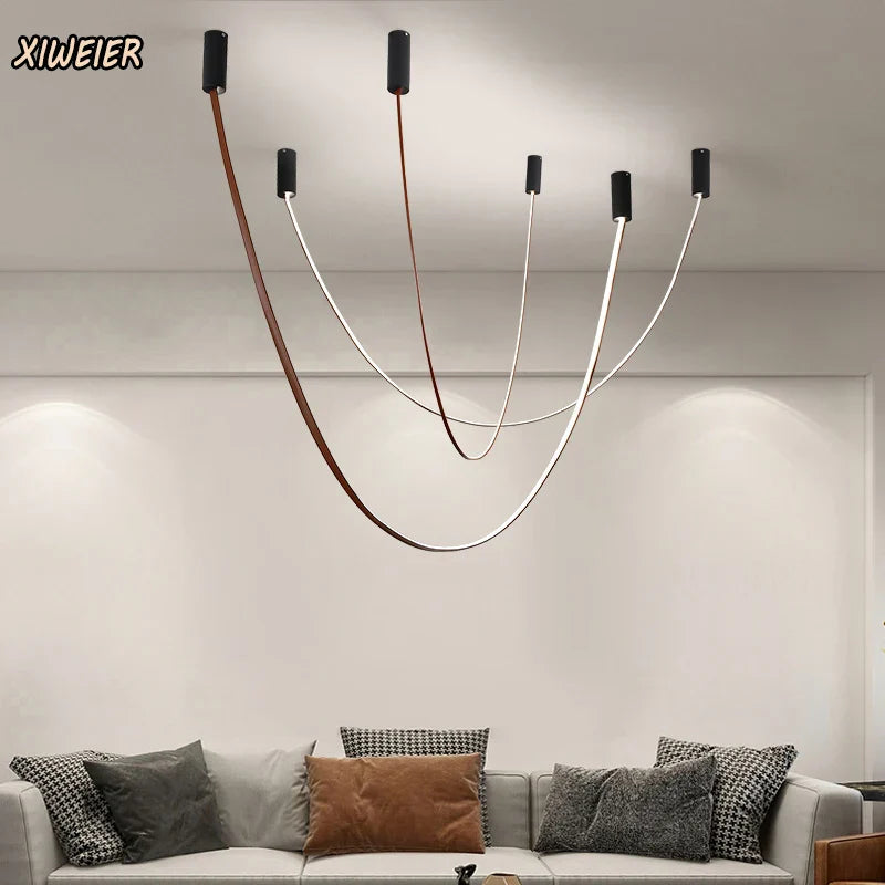 Leather Minimalist Chandelier
