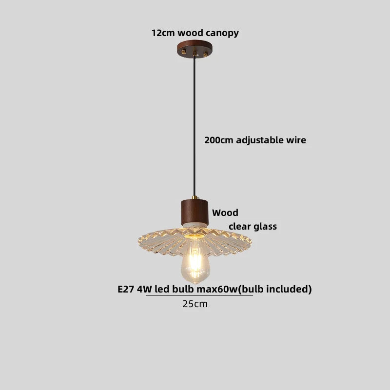 Amber Glass Wall Lamp Vintage Copper E27