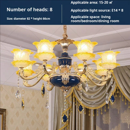 DecorBites™ Elegant Crystal Chandelier Living Room Bedroom Lighting