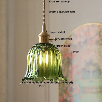 DecorBites™ Cube Amber Glass LED Pendant Lamp | Modern Hanging Light Fixtures