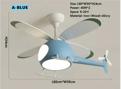 Nordic Helicopter Ceiling Fan